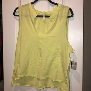Neon yellow/green Free People movement tank